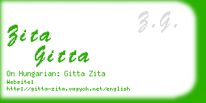 zita gitta business card